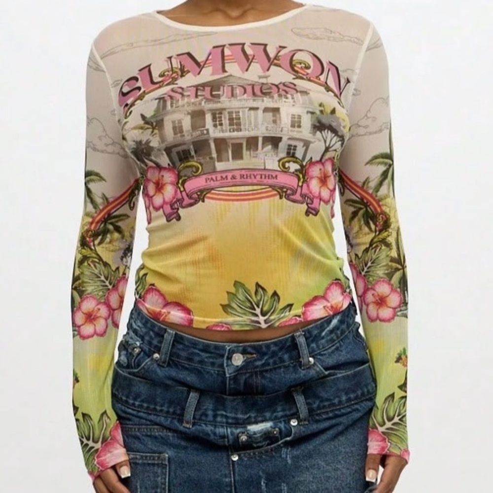 Missguided mesh shirt